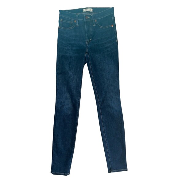 Madewell 9" High Rise Skinny Cotton Stretch Blue Denim Jeans Womens 25 - Picture 1 of 4